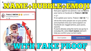 HOW TO MAKE NAME+BUBBLE+EMOJI NAME FACEBOOK ACCOUNT WITH FAKE PROOF BY || STRANGER TRICKER || 2020