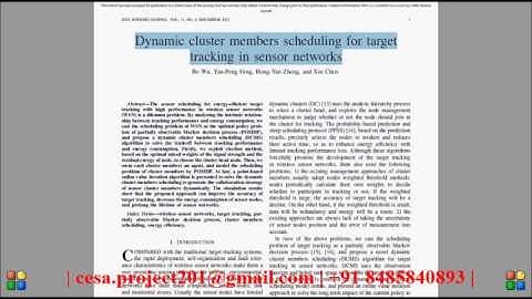 Dynamic Cluster Members Scheduling for Target Tracking in Sensor Networks