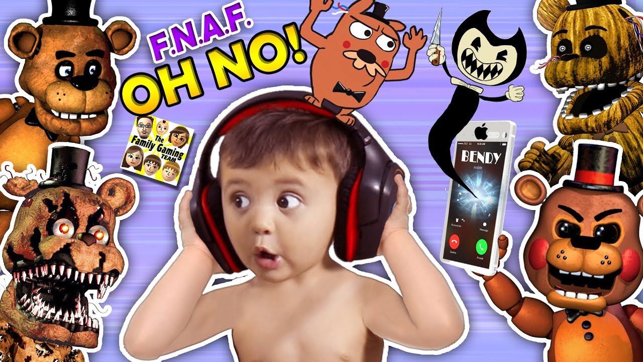 Oh No Baby Shawn Vs Five Nights At Freddy S 1 2 4 He Calls Bendy The Ink Machine Fgteev Youtube - roblox backgrounds fgteev wallpaper