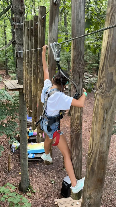 “Zip Lining Adventure at The Adventure Park with Alya and Elis - Long Island NY”