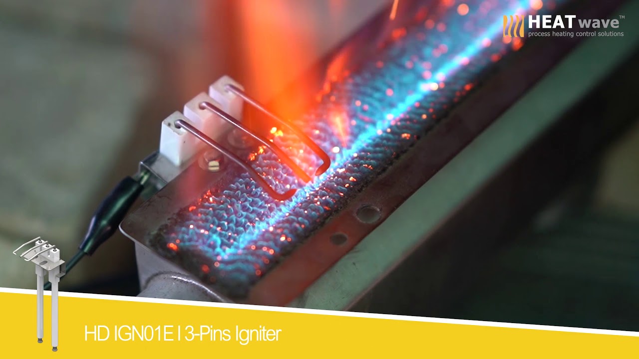HEATWAVE HD IGN01E V02A l เขี้ยวสปาร์ค แท่งสปาร์คสามแกน งอ 90° (ฐานยาวพิเศษ) สำหรับหัวเตาอินฟาเรด
