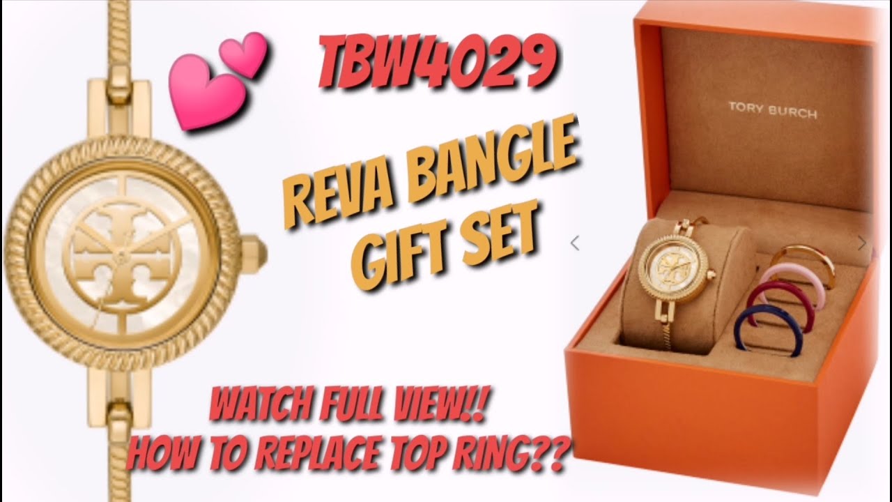 TBW4029 TORY BURCH WATCH FULL VIEW AND HOW TO REPLACE TOP RING - YouTube