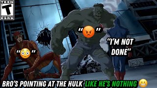 Hulk was out here CLAPPING Captain America and The Avengers 😭