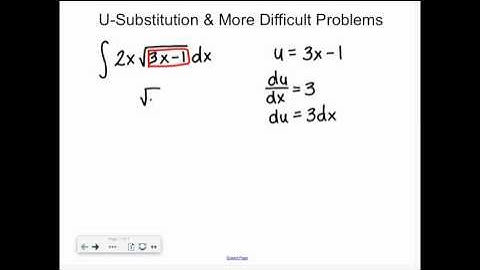 U-substitution and more difficult problems
