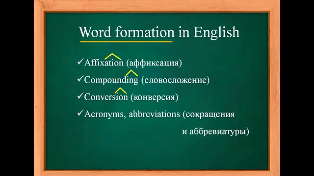 Реферат: Словосложение как способ словообразования в английском языке