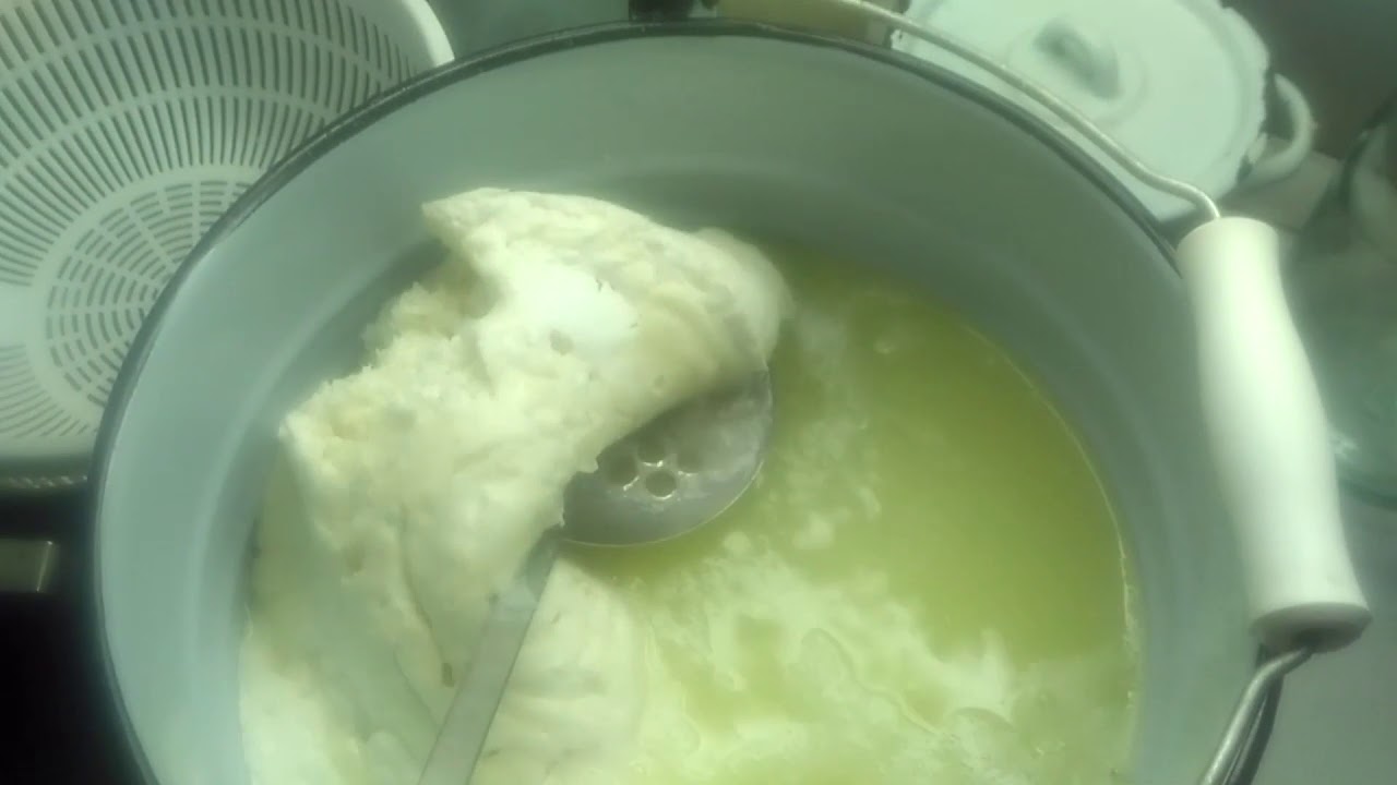 Творог из обратки.