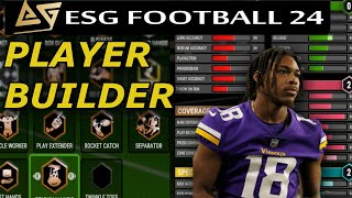 *FIRST LOOK EARLY FOOTAGE* ESG FOOTBALL 24 PLAYER BUILDER
