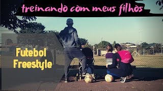 DESAFIO DIA DOS NAMORADOS FUTEBOL FREESTYLE (treinando com os filhos)