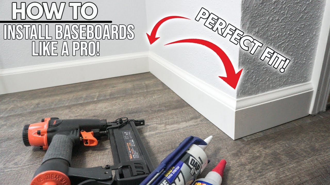 How To Install Baseboard Like A Professional With No Gaps! DIY Pro Tips And Tricks For Beginners!