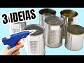 3 IDEIAS INCRÍVEIS PARA REUTILIZAR LATAS VAZIAS !!!! SHOW DE ARTESANATO