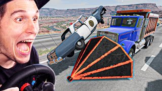 MÜLLWAGEN gegen POLIZEI-AUTO! Wer ist stärker? | BeamNG