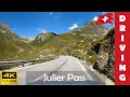Driving in Switzerland 11: Julier Pass (From St. Moritz to Savognin) 4K 60fps