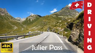 Driving in Switzerland 11: Julier Pass (From St. Moritz to Savognin) 4K 60fps