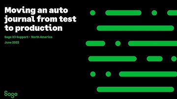 Sage X3 Support North America  - Moving an automatic journal