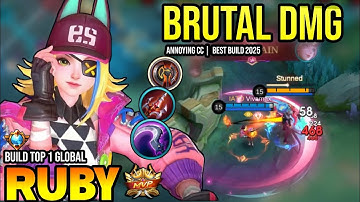 RUBY BEST BUILD 2025 | BUILD TOP 1 GLOBAL RUBY GAMEPLAY | MOBILE LEGENDS✓