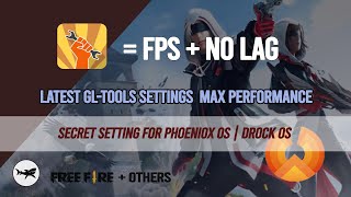 Lag Fix Free Fire Phoenix OS | latest settings for GL TOOL App How to Fix Heat |Sinhala | Drock OS