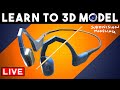 Create A Pair of Headphones from Scratch in 3D | Subdivision Modeling Technique