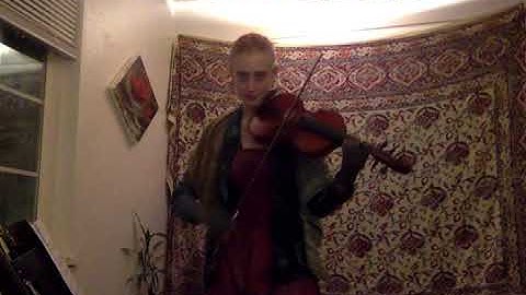 A Melodic minor 3-octave scale and arpeggio, violin, whole notes, 80bpm with drone