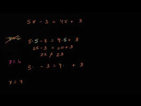 განტოლებების ამონახსნების შემოწმება