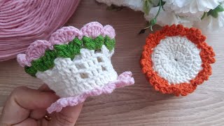 How to crochet a basket for beginners‼️örgü sepet yapılışı