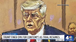 Judge fines Donald Trump for contempt of court of gag order | NBC New York