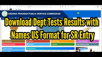 Download Department Test Results with Names May 2020 Session Held in Nov 2020 for SR Entry US Format