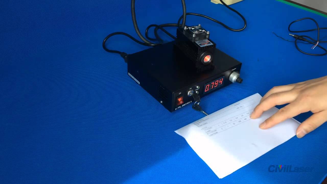 635nm 600mw Semiconductor laser Lab adjustable power supply -- www.CivilLaser.com
