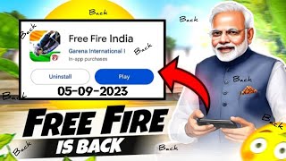 New Free Fire Is Back Indian Version Free Fire New Status Date-05092023