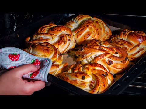 Видео: Вкусни кифлички със стафиди