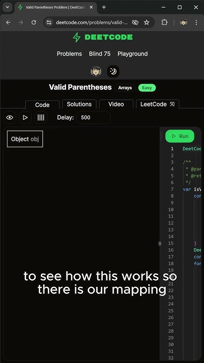 DeetCode - Valid Parentheses - Review and Visualize LeetCode 20 ...