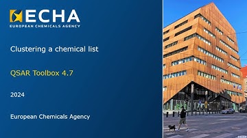 30: QSAR Toolbox: Clustering a chemical list