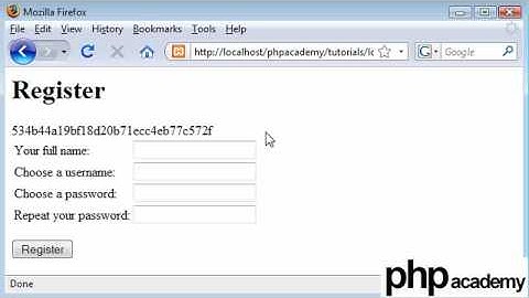 PHP Tutorials: Register & Login: User registration (Part 2)