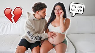 BEING INSECURE WHILE PREGNANT TO SEE HOW MY HUSBAND REACTS!