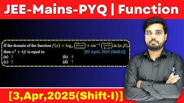 JEE Mains 2025 PYQ [3,Apr,2025(Shift-I)] | JEE PYQ Solutions | Function || Let