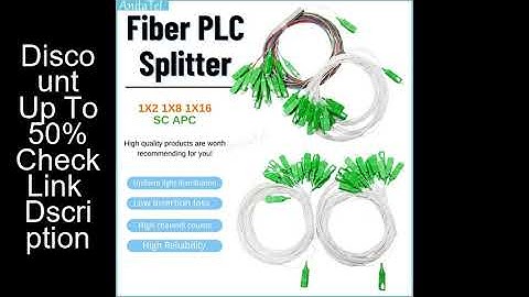 1X2 1X4 1X8 1X16 1X32 PLC 0.9mm 1m SC/APC Fiber Optic Splitter SM Single Mode G657A1 PVC FTTH Fiber