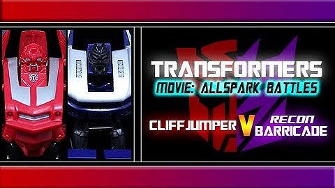 Transformers - "Movie: Allspark Battles" Cliffjumper vs Recon Barricade Review