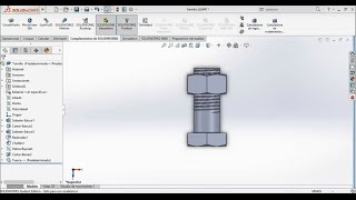 SolidWorks tornillo y tuerca // SolidWorks bolt and nut.