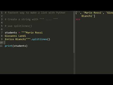 Write lists easily in Python