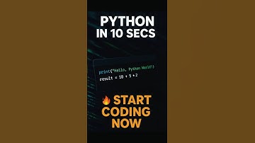 “Learn Python in Just 10 Seconds! 😱💻”     #coding