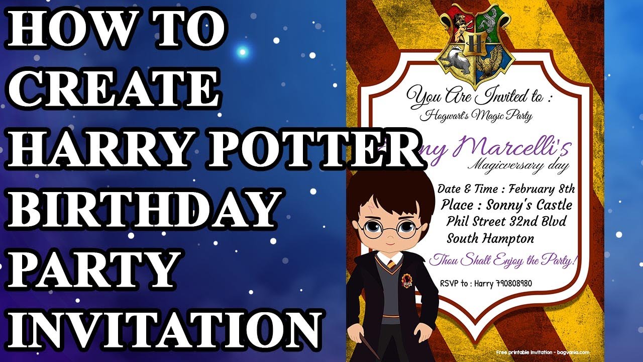 DIY Harry Potter Invitations You Can Print From Home  Harry potter  invitations, Harry potter party invitations, Harry potter birthday  invitations