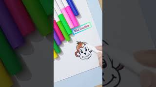 How to draw a Monkey face #drawing #coloring  #shorts #monkey #easy #art #nisacreation