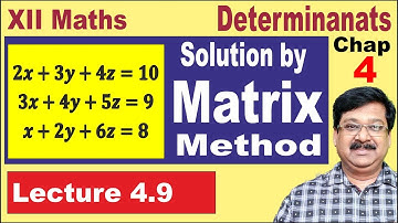 🔴 || 4.9 || Solving equations by Matrix Method || 6 marks questions || Class 12 Maths ||