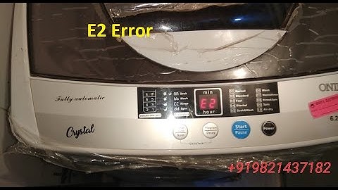 How to Repair Washing Machine E2 Error in Hindi | 2021 | Latest | Onida