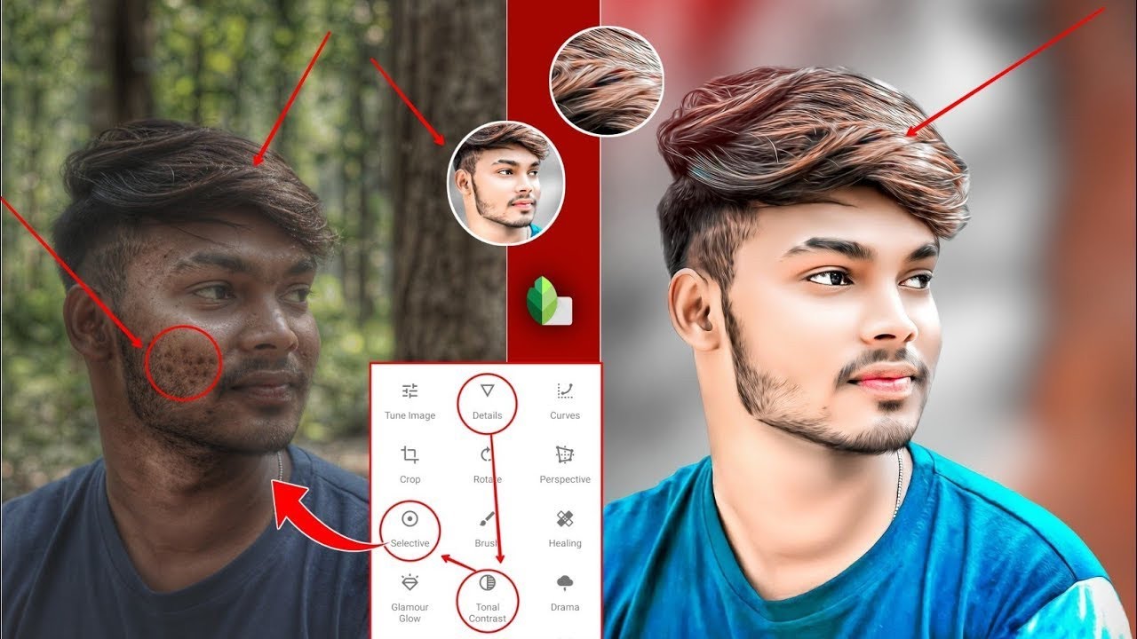 Snapseed Oil point face smooth photo editing full toturial | Cb photo editing kaise kare full hd
