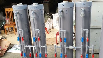 cây lọc nước giếng khoan nước máy tự chế cho máy bơm nước bơm lên bị đục vàng nhiễm phèn sắt
