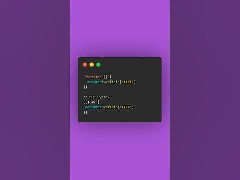 Beginner JS Tutorial IIFE Immediate Invoke Function Expression In 15 ...
