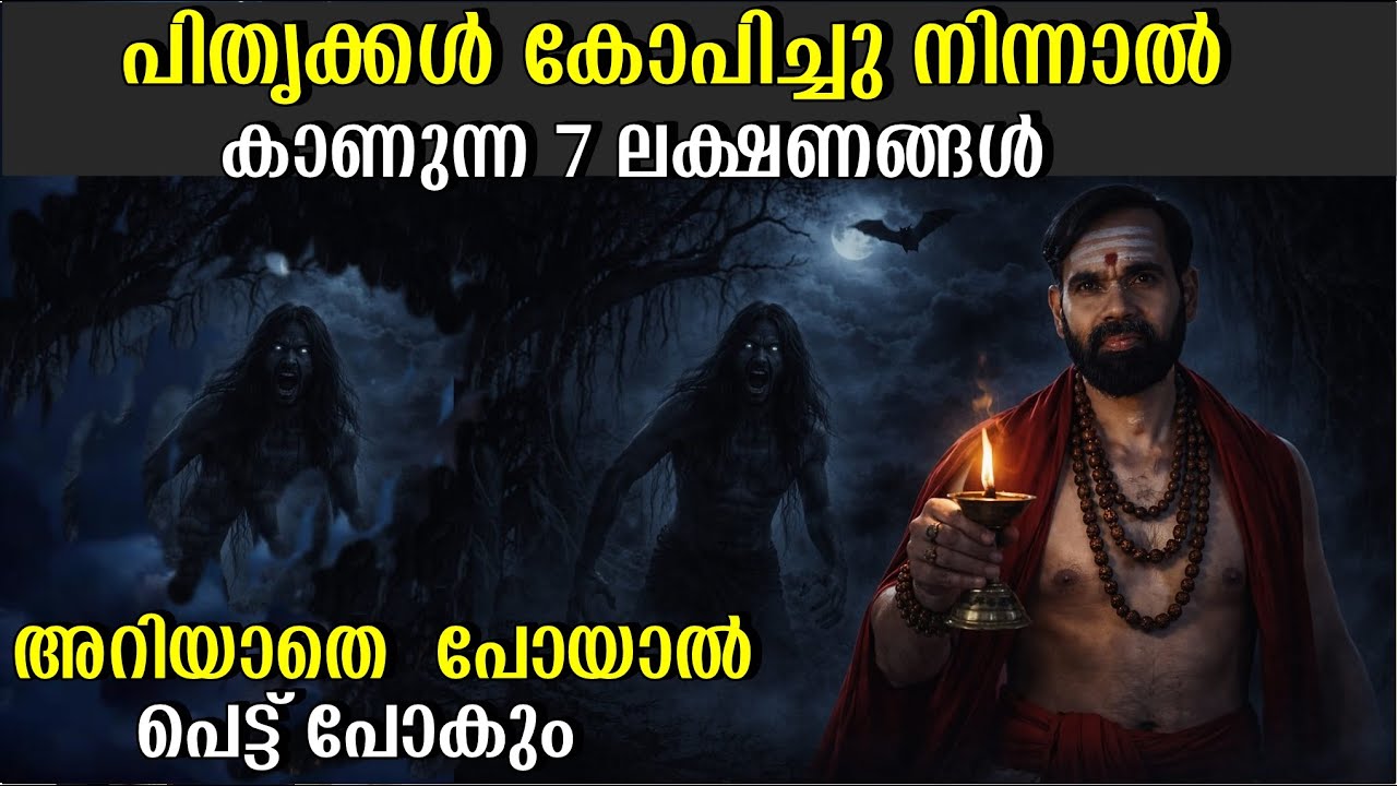 പിതൃക്കൾ കോപിച്ചു നിന്നാൽ  കാണുന്ന 7 ലക്ഷണങ്ങൾ | അറിയാതെ  പോയാൽ പെട്ട് പോകും i PITHRUKOPAM