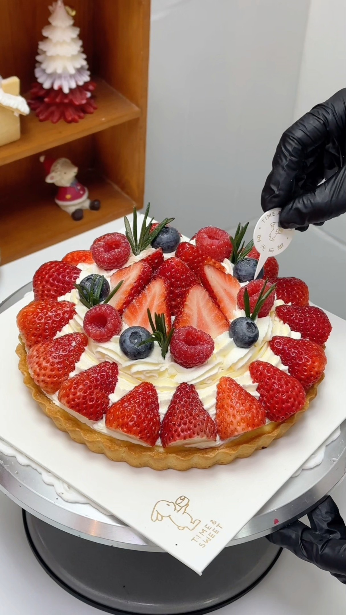 Immersive cake making | Strawberry cheese pie cake tutorial ❗️ Strawberry cake Follow  to make cake