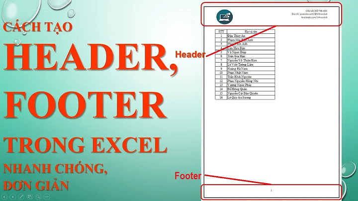 Hướng dẫn chèn header and footer excel 2023