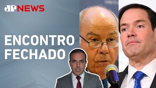 Termina reunião entre Marco Rubio e Mauro Vieira nos EUA; Eliseu Caetano conta detalhes